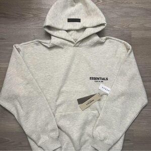 Fear of God Essentials Light Gray Hoodie